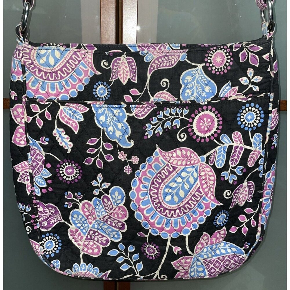 Vera Bradley Retired Winter 2015 Alpine Floral Double Zip Crossbody Flap Mailbag - Picture 3 of 12